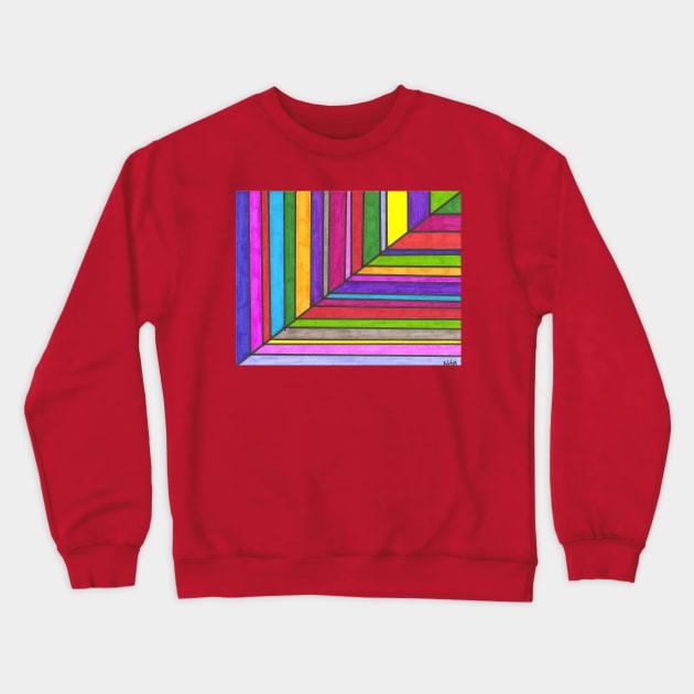 Diagonal Crewneck Sweatshirt by I Nita Bit Of Color